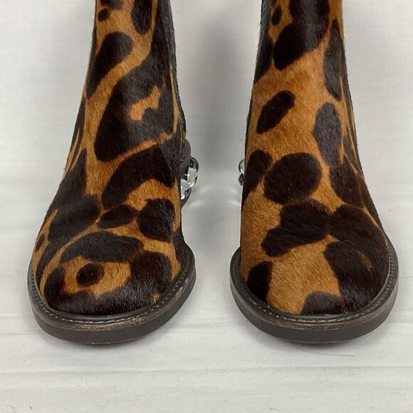 Louise Et Cie Chelsea Boot Venda Embellished Heel Animal Print Calf Hair SZ 6.5 - Picture 4 of 8